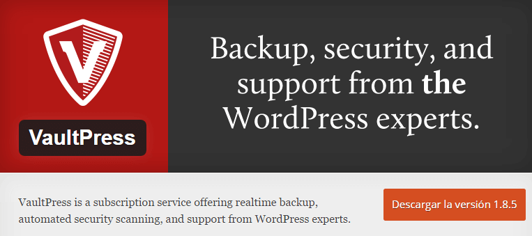 copias de seguridad wordpress back up vaultpress